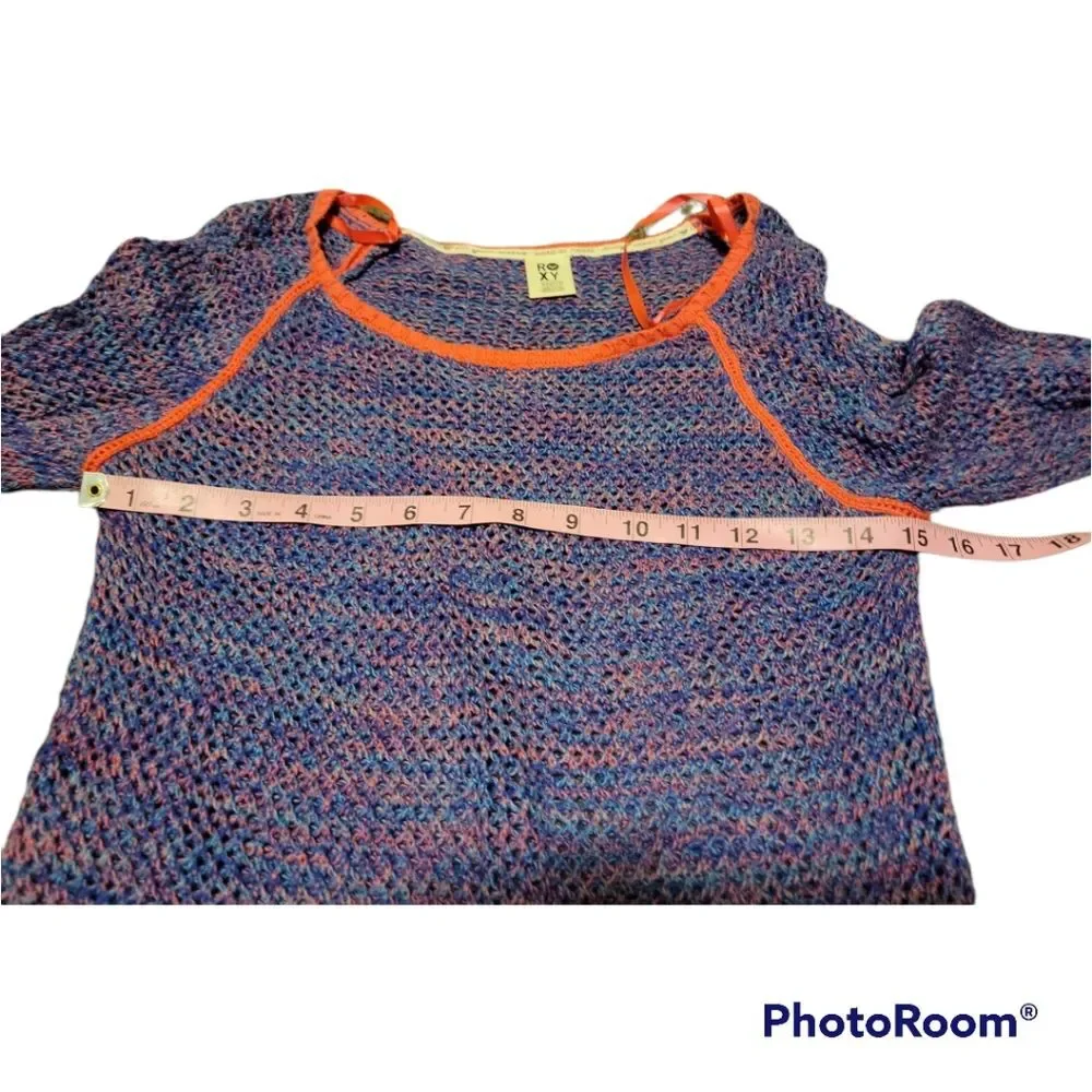 ROXY Purple/Pink Big Knit Sweater - Medium -